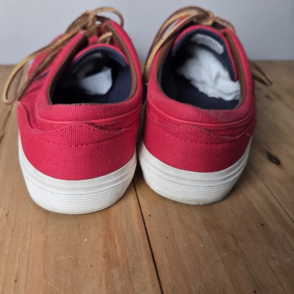 Polo Ralph Polo Faxon Deck Shoes Mens sz 9 All Leather Lacea Boat‎ Preppy Loafer